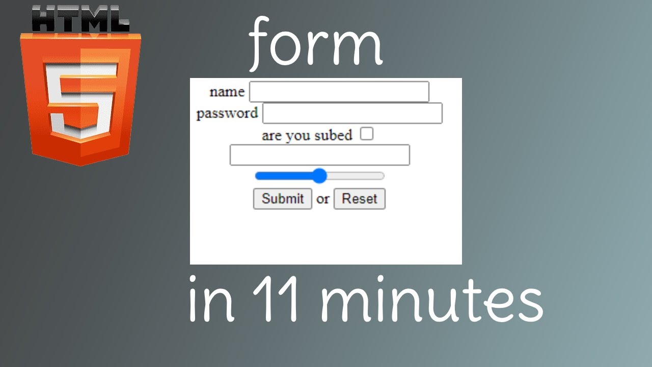 Learn html forms in 8 min - YouTube