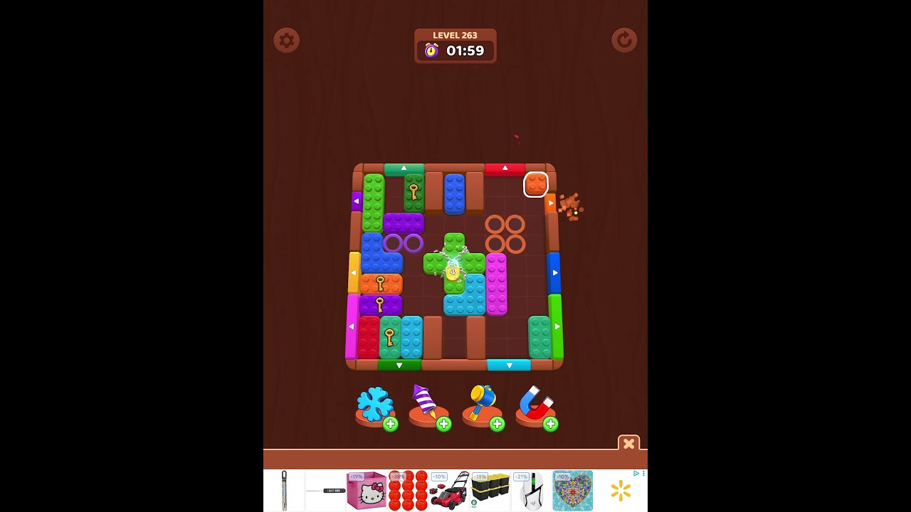 Color block puzzle 3d jam level 263 6-8-26 - YouTube
