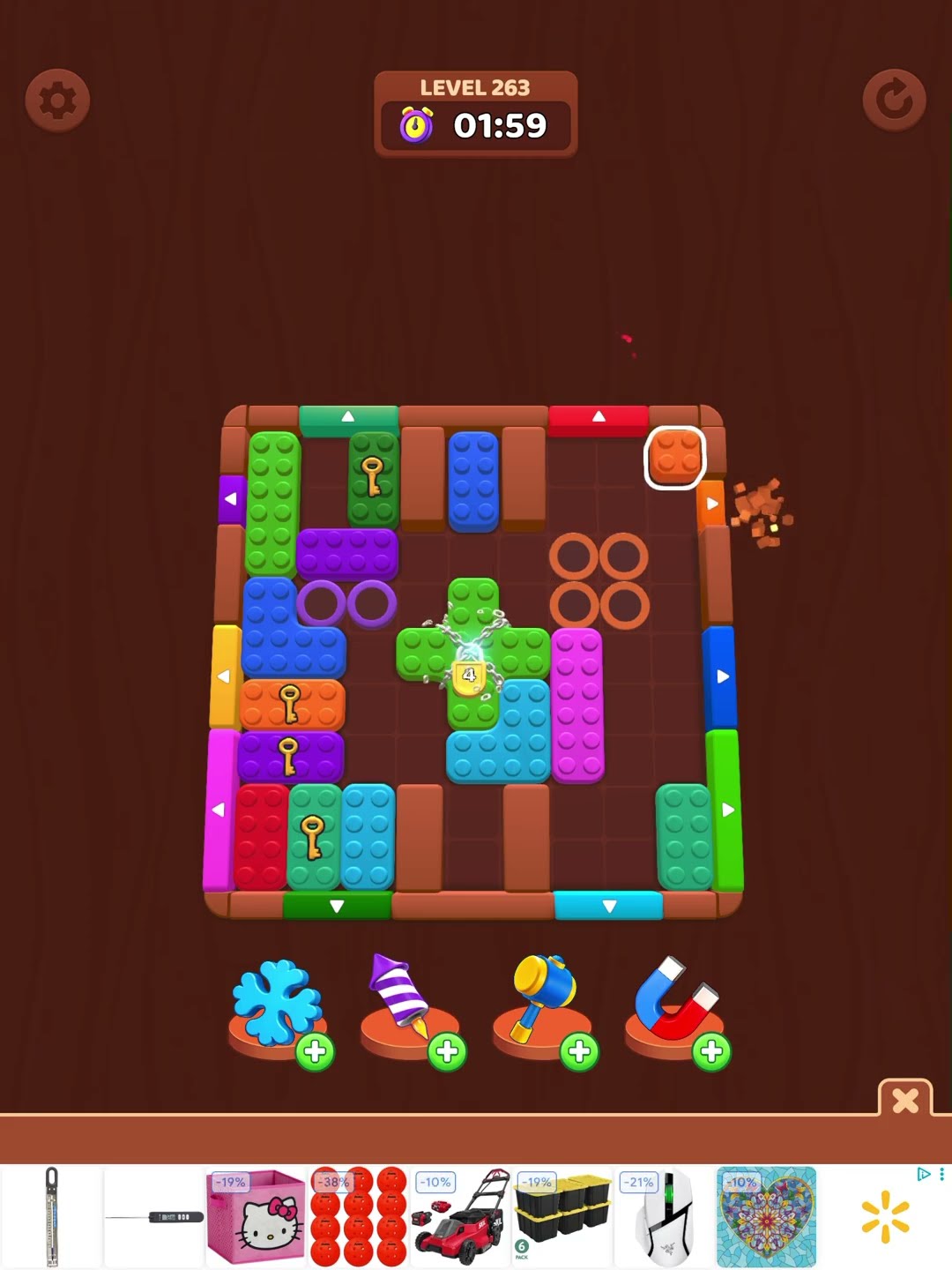 Color block puzzle 3d jam level 263 6-8-26 - YouTube