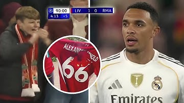 Thumbnail of FULL "BOOOOO" TRENT ALEXANDER ARNOLD AT ANFIELD | LIVERPOOL VS REAL MADRID UCL UEFA CHAMPIONS LEAGUE