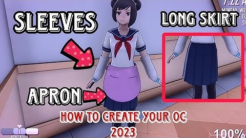 How to create your Oc 2023 /part10 tutorial/ Yandere Simulator Tutorial 💗#yanderesimulator #game #tu