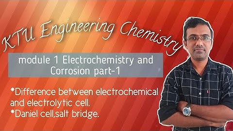KTU Engineering chemistry, Module 1 Electrochemistry and Corrosion part 1