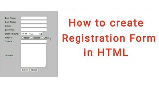 How to create registration form in html  || How to make registration form in html 👍👍