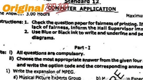 12th Computer Application Second Revision Exam Question paper answer key 2023