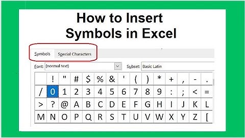 How to Insert Symbols in Excel