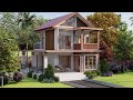 Decent 3 Bedroom with 2 Storey House -Beautiful and Elegant Small House Design -2 Balcony