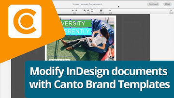 How end users modify InDesign documents with Canto Brand Templates