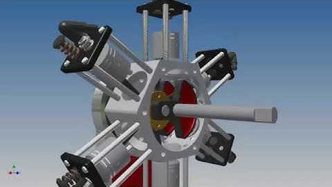 Radial Engine Animation   Autodesk Inventor Animation Studio