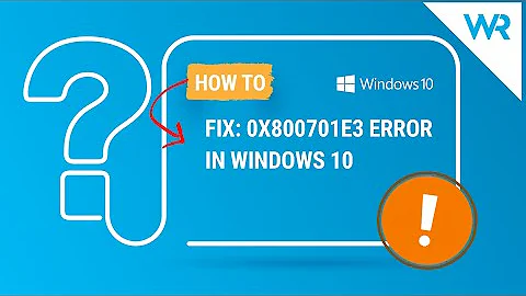 FIX: 0x800701E3 error in Windows 10