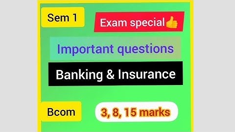 Banking & Insurance ||sem 1||Bcom || Module 1||@viswateaching