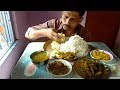 Eating Extreme Rice Today with 7 Food Dishes - Summer Indian Lunch Menu