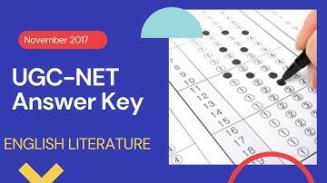 UGC 5 Nov 17 :answer key for English  paper 2