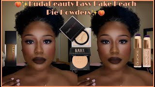 *NEW* Huda Beauty Easy Bake Loose Setting and Pressed Powder in Peach Pie | Review + Demo