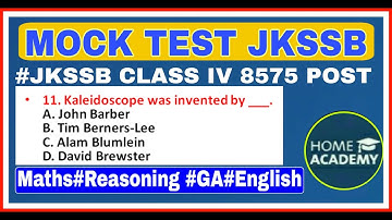 JKSSB Class IV #Sectional Mock Test Physics for 8575 post by home academy