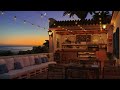 Cozy Sunset Cafe Ambience with Slow Relaxing Jazz Music for Study, Work, and Peaceful Moments
