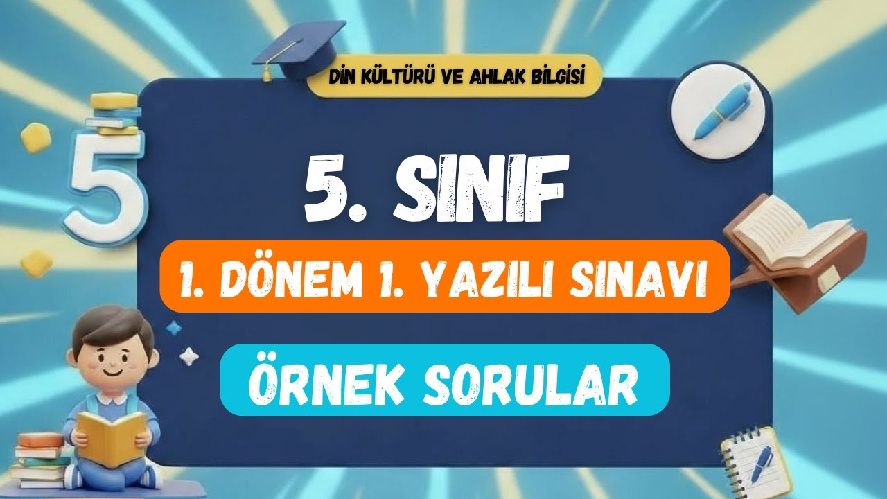 5. Sınıf Din Kültürü 1. Dönem 1. Yazılı Soruları #dinkültürü #sınavsoruları #sınav #sınavlar