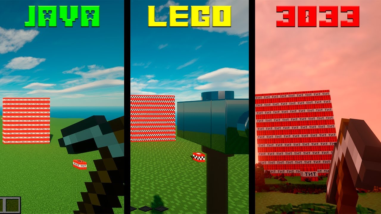 Java vs Lego vs 3033 Minecraft - YouTube