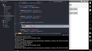 Theme Switching in NativeScript