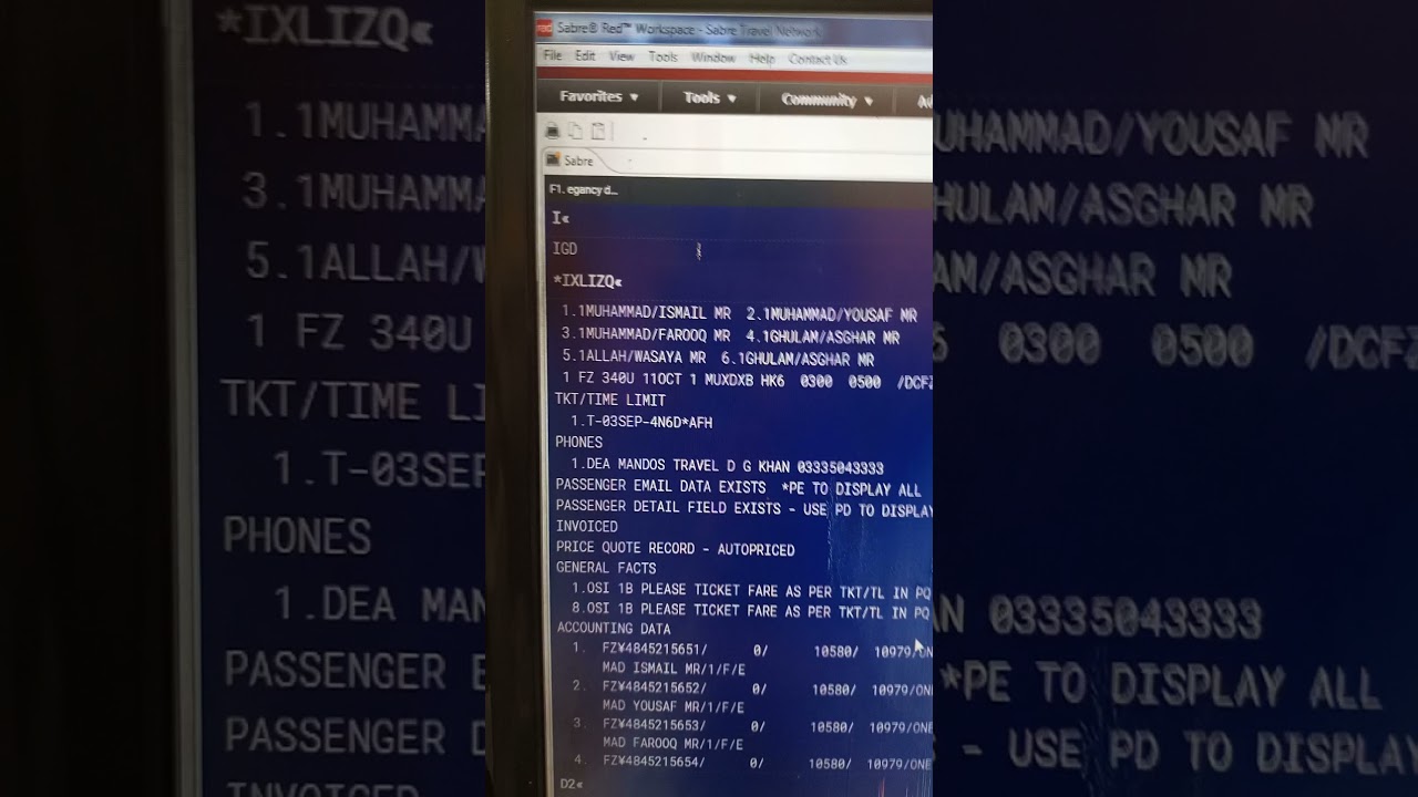 How To Split PNR In Sabre