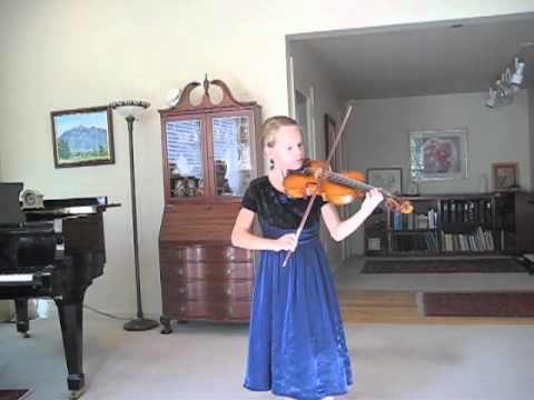 Aubree Oliverson -- age 8.  Allegro by Fiocco.