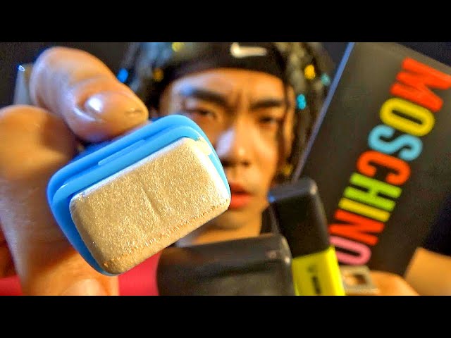 ASMR Doing Yo Makeup with Moschino Products Only 🇮🇹 (English ✔)