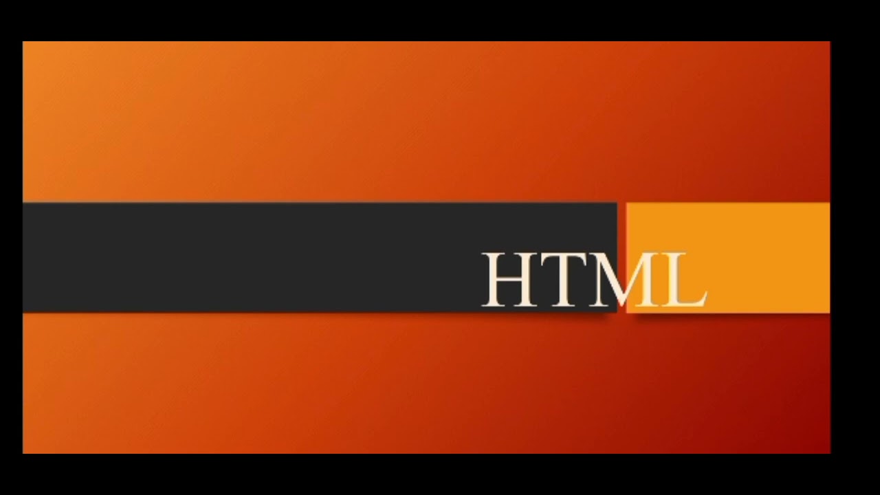 Htmp Intro html intro - YouTube