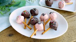 【簡単チョコレートロリポップ】鈴カステラで簡単に！お子様にもおすすめ♪