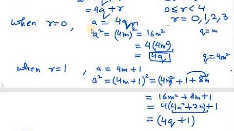 Ex 1.3 Q1 NCERT Exemplar Class 10|| 1. Show that the square of any positive integer is either of