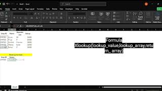Xlookup in excel - simple beginner guide with example |Microsoft 365 #excelformula #microsoftexcel