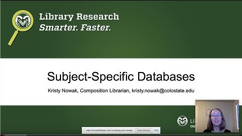 Subject-Specific Databases