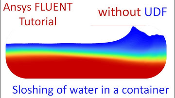 Ansys Fluent Tutorial for beginners | Sloshing | VOF | Expression in Ansys Fluent | Without UDF