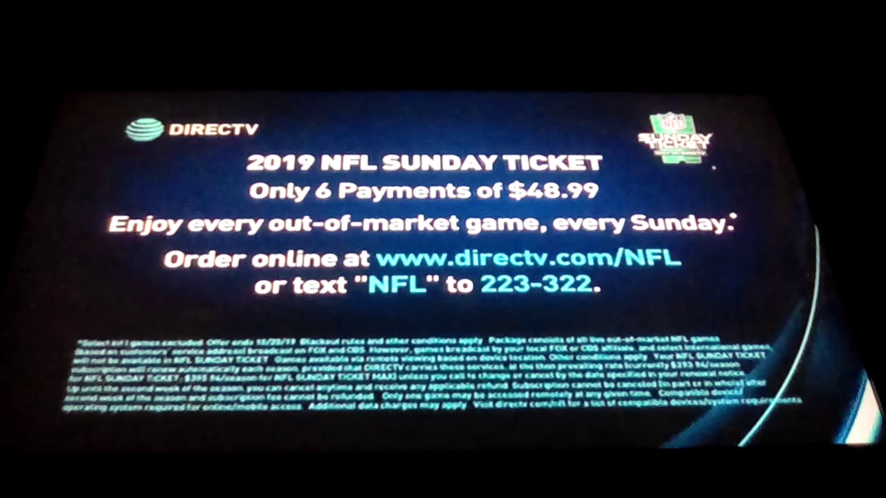 Directv Sports Package Ordering Info Channel October 3 2019 Youtube