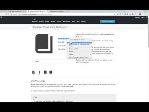 How to change the WordPress menu item order and icons using the PODS plugin.