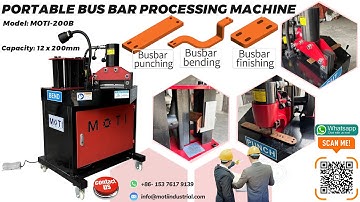 12x200mm Portable Busbar Cutting Punching and Bending Machine MOTI-200B shipped to Spain