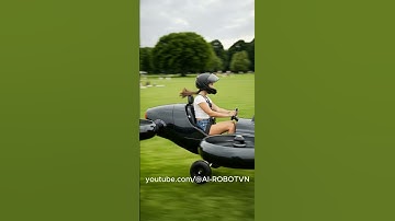 She Just Started a Flying Motorcycle in the Park! #drone #futureflying #future