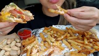 Twilight Asmr - Five Guys Cheese Hot Dog In-N-Out Animal Style & Fries *Bites Only*