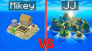 Mikey Tiny vs JJ Giant ISLAND Battle in Minecraft (Maizen)