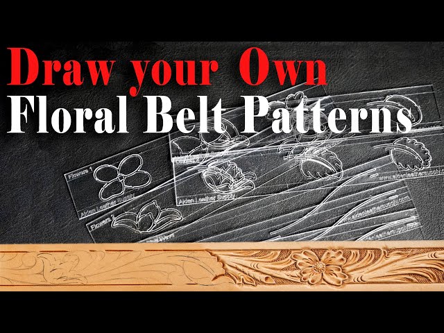 Easiest Way to Draw your own Floral Belt Patterns 