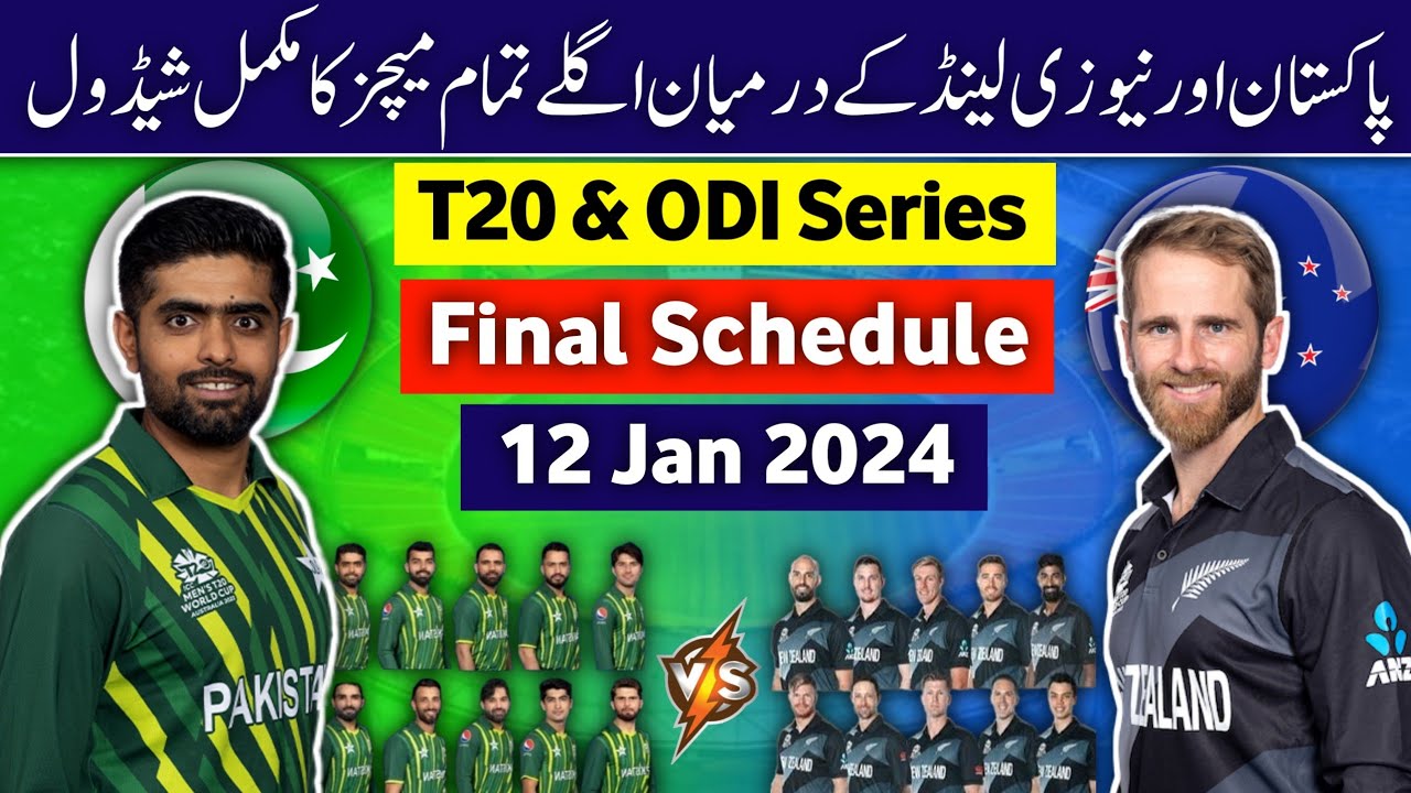 Pak vs Nz 5T20 & 3ODI Matches Confirm Schedule Pak vs Nz Next