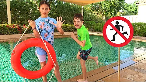 Heidi safety rules of conduct in the pool