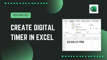 Create Digital Timer in Excel | Macro VBA