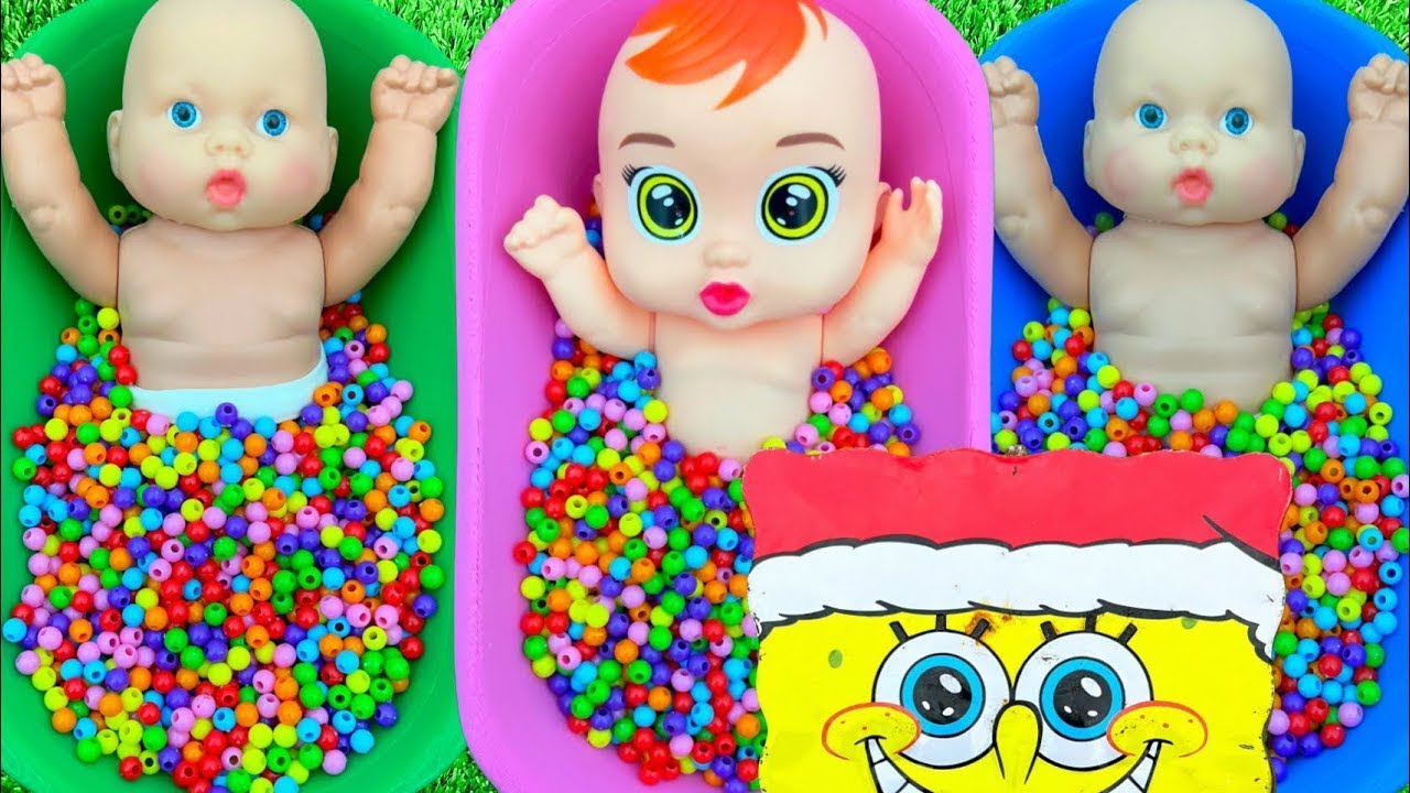 Full of 3 Rainbow Bath Tubs Candy with M&M's & Magic Slime Cutting Video