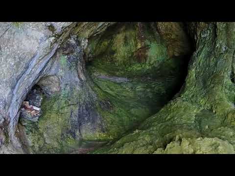 The Red Lady of Paviland Cave-Gower-drone flight.