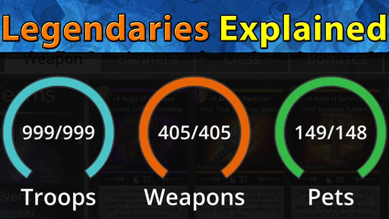 Gems of War: ALL Legendary Troops Explained | 1,000 Troop Special