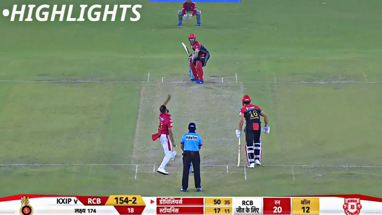 HIGHLIGHTS : KXIP vs RCB 28th IPL Match | Full Match Highlights - YouTube