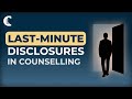 How to Handle Doorknobbing in Counselling Sessions