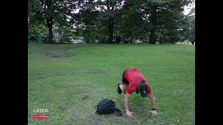 Lateral Burpee over backpack