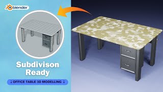 Office Table 3D Modelling Subdivision Ready in Blender 3.5 by INDUSTRIAL CAD TUTORIALS 17 views 1 month ago 15 minutes