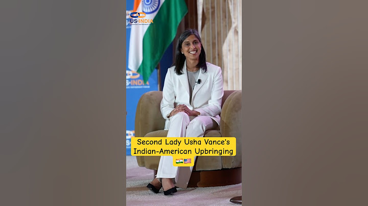 Second Lady Usha Vance on her Indian-American Roots