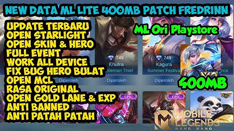 Data ML Lite Full Event 400MB Terbaru Patch Fredrinn | Ml Lite | Cara Atasi Lag Di Ml | Mlbb Lite
